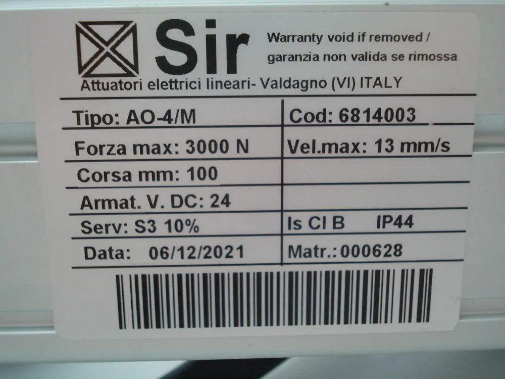 Aktuátor válcové hlavy 24V EUREKA PN 490516